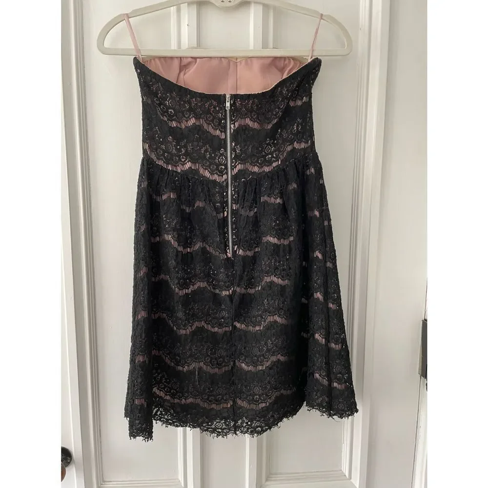 Ya black lace strapless dress S - Picture 3 of 3